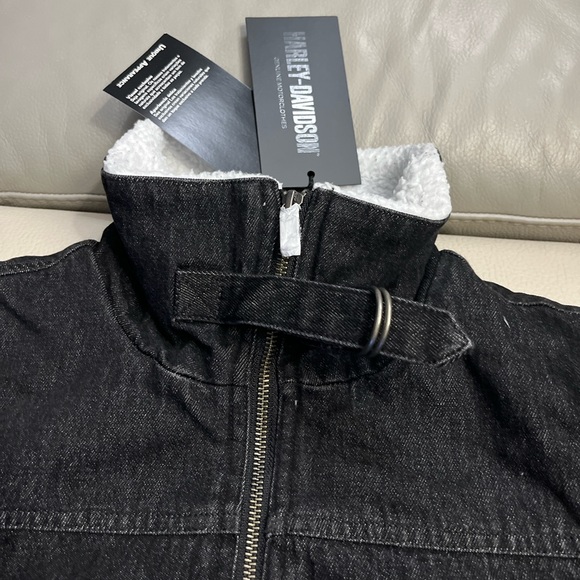 NWT - Harley-Davidson Women’s Transcendent Sherpa Lined Denim Jacket - Size L - Picture 7 of 13